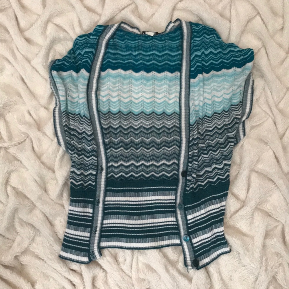 Blue and white summer cardigan!